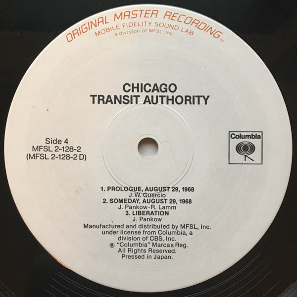 The Chicago Transit Authority - Vinyl-MFSL-Label Seite 4 Placeholder image