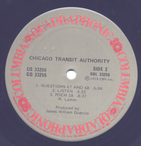 The Chicago Transit Authority - Vinyl-Quadro-Label Seite 2 Placeholder image