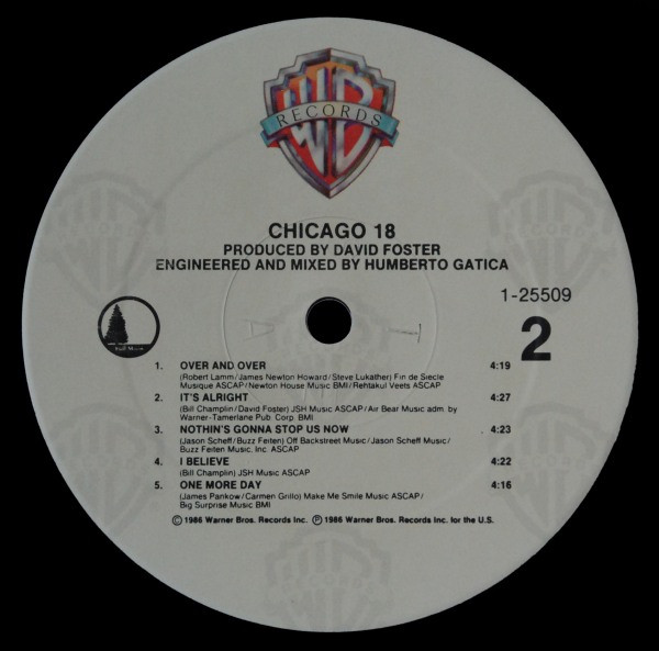 Chicago 18 - LP-Label, Seite 2 Placeholder image