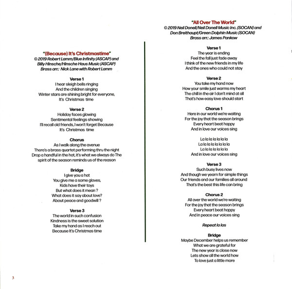 Chicago Christmas 2019, CD-Booklet, Seite 3 Placeholder image