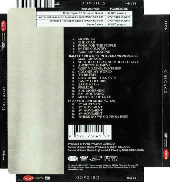 Chicago - DVD - Inlay Rückansicht Placeholder image