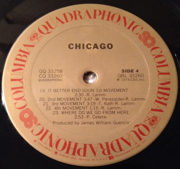 Chicago - Quadro-Ausgabe Vinyl-Label Seite 4 Placeholder image