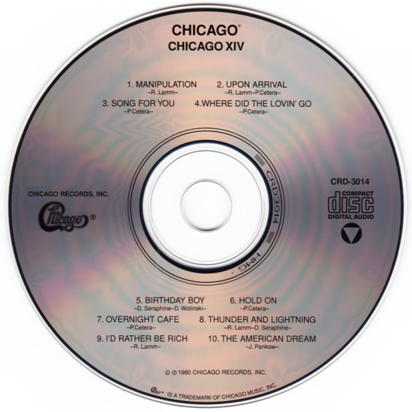 Chicago XIV - Chicago Records CD-Disc Placeholder image