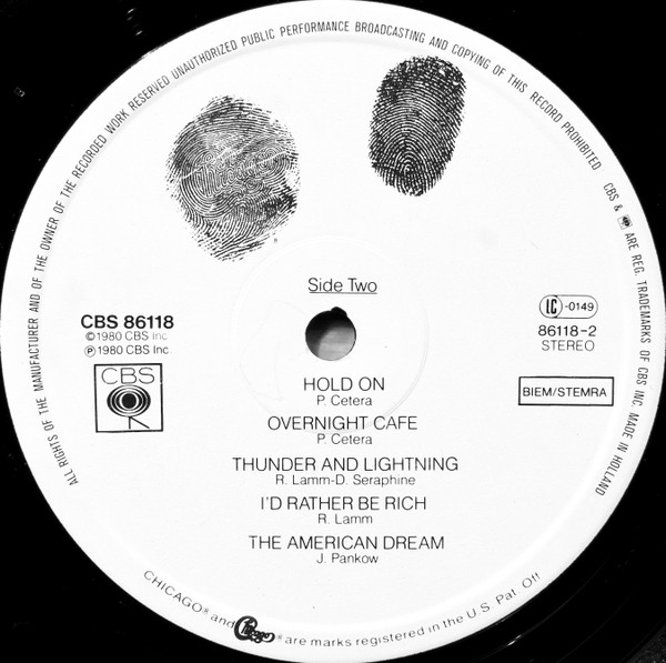 Chicago XIV - LP-Label Seite B Placeholder image