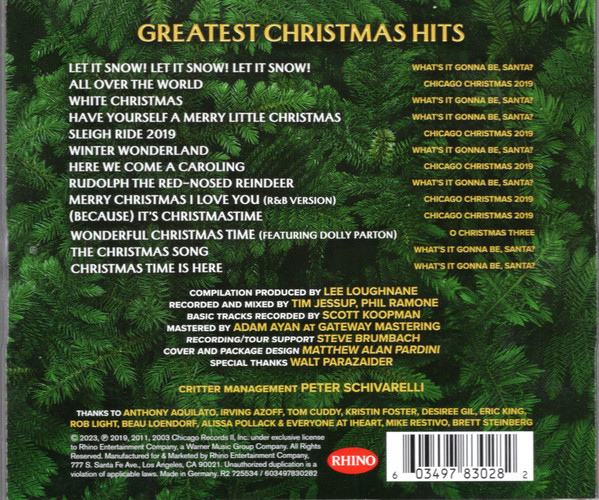 Greatest Christmas Hits - CD-Inlay, Rückseite Placeholder image
