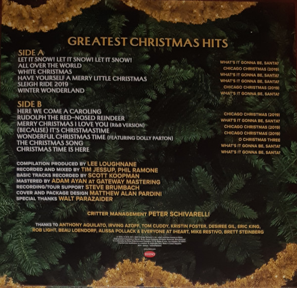 Greatest Christmas Hits - Vinyl-Album-Cover, Rückseite Placeholder image